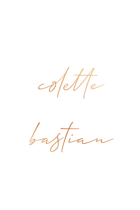 Deckblatt Hochzeitseinladung mit Kupferfolie - Set als 10x15 cm