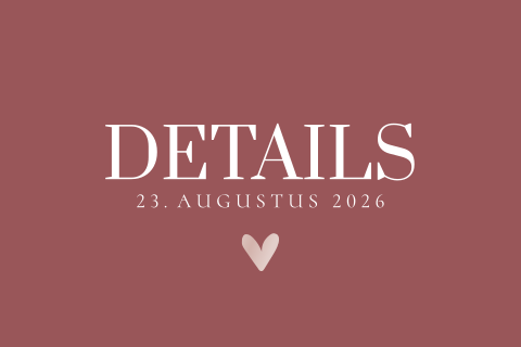 Karte mit Details zu Hochzeit mit Hochglanz