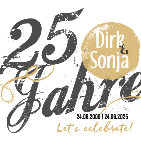 Fröhliche Einladung zur Silberhochzeit