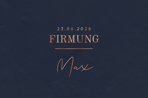 Einladung zur Firmung mit Hochglanz im Luxuslook