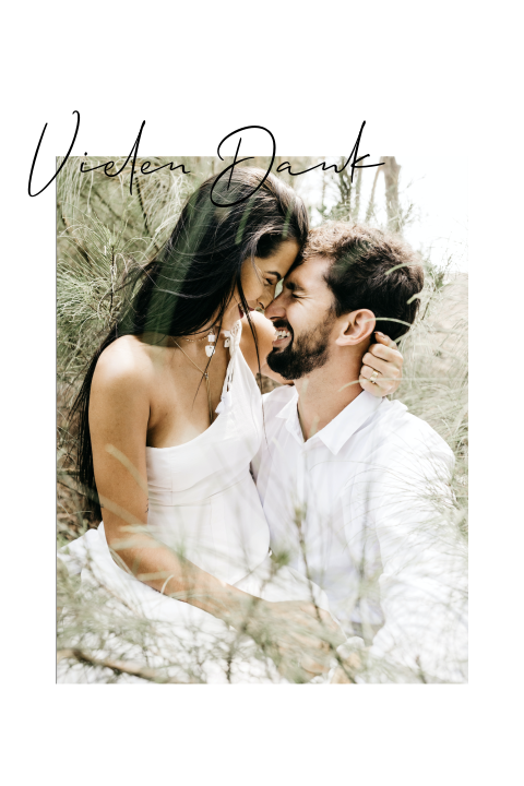 Polaroid-Dankeskarte Hochzeit selbst gestalten