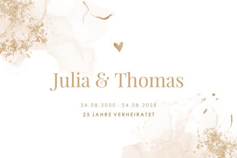 Einladung zur Silberhochzeit mit eleganten Details