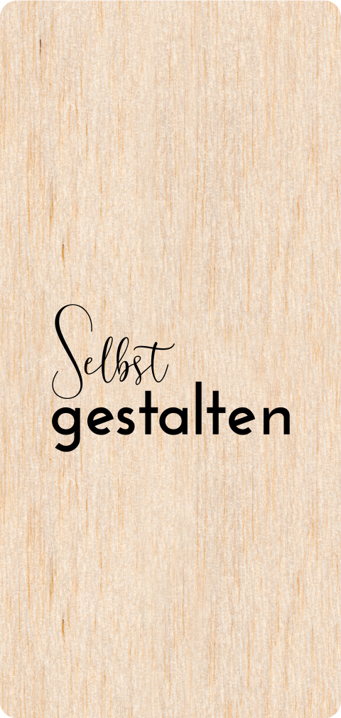Holzeinladung Hochzeit langformat selbst gestalten