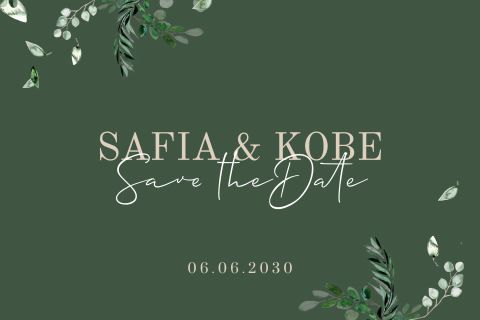 Save the Date Karte Greenery