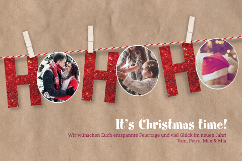 Humorvolle Weihnachtsgrüße mit eigenen Bildern und Texten