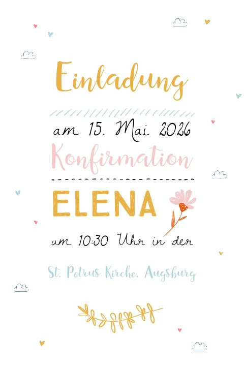 Einladung Konfirmation Mit Verspielten Schriftarten Und Bunten Farben einladung-konfirmation-mit-verspielten-schriftarten-und-bunten-farben