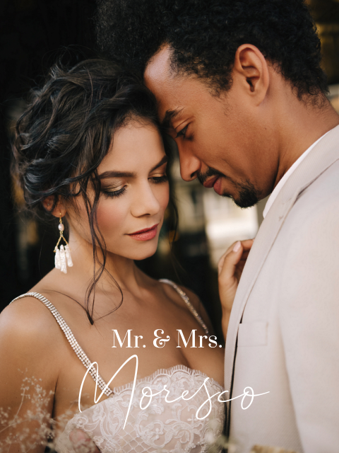 Hochzeitsposter mit großem Foto