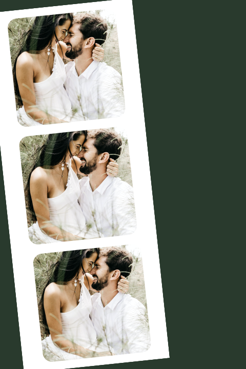 Dankeskarte Hochzeit mit Fotostreifen