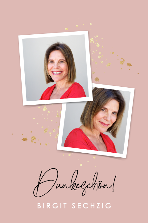 Moderne Dankeskarte zum 60sten Geburtstag