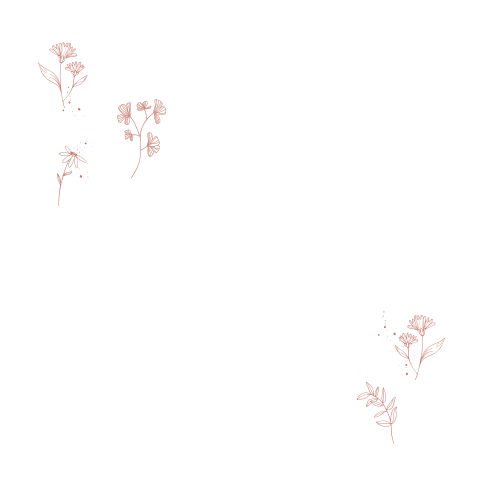 Briefumschlag mit Blumen und Biene quadratisch