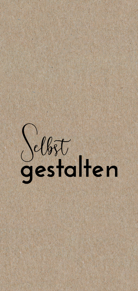 Echtes Kraftpapier Dankeskarten zur Einschulung längliches Hochformat