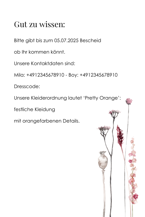 Einlegeblätter Bohemian Flowers - Biotop