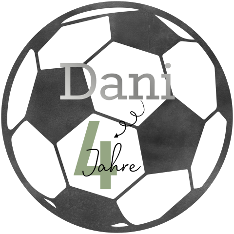 Coole Fussball-Geburtstagseinladung mit Silberfolie