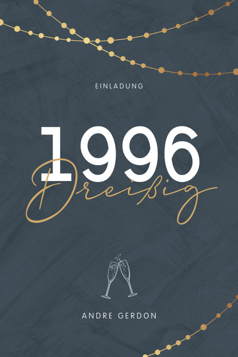 Geburtstagseinladung zum 30sten mit Jahreszahl