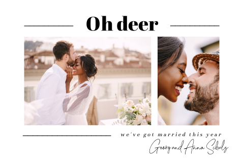 Weichnachts-Dankeskarte Hochzeit mit Fotos