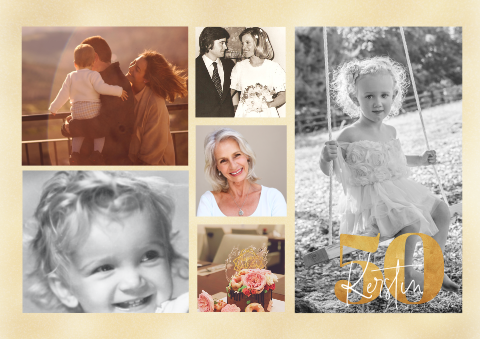 Tischset mit Fotocollage zum 60. Geburtstag