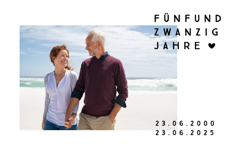 Einladung zur Silberhochzeit mit grossem Foto