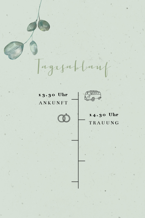 Einlegeblatt mit Eukalyptus