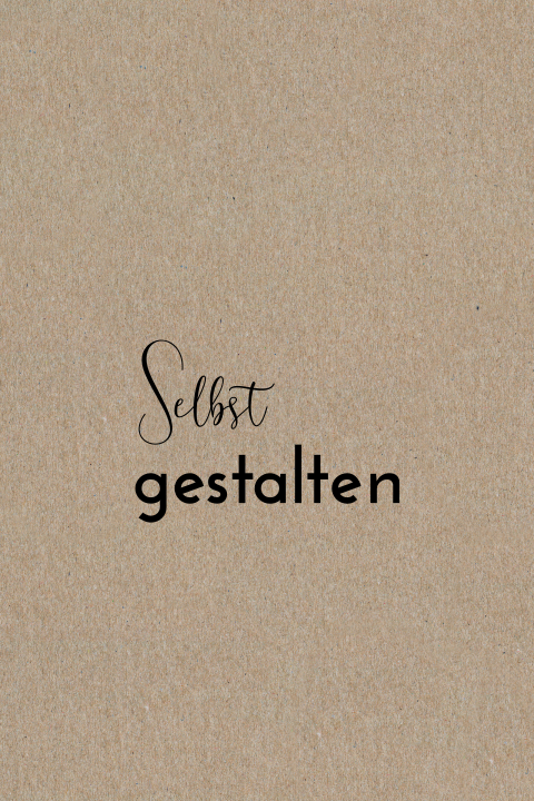 Kraft-Look Dankeskarten zur Einschulung- einfaches Hochformat