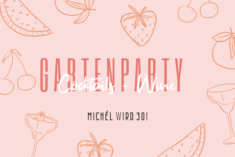 Gartenparty-Einladung zum 30. Geburtstag
