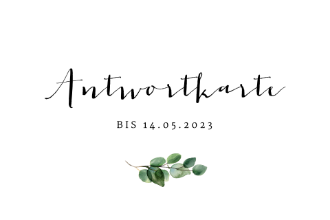 Elegante Antwortkarte "Eukalyptus"
