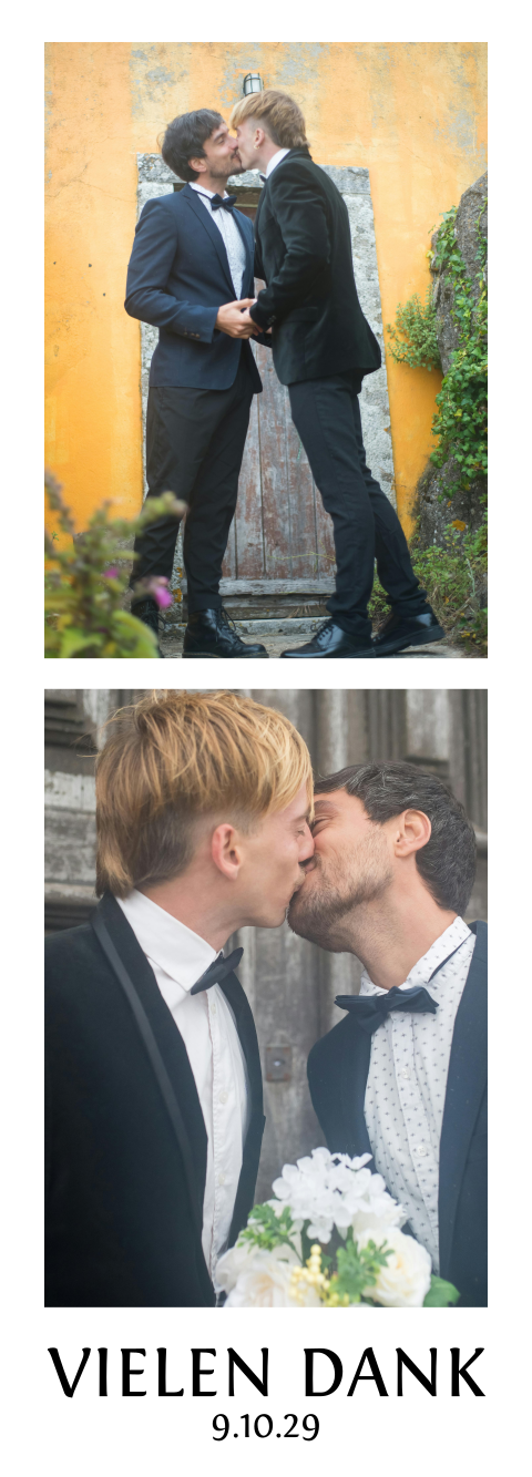 Dankeskarte Günstig Fotostreifen | Set von 3 Stück
