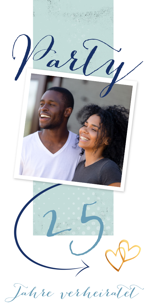 Stilvolle Einladung zum silbernen Jubiläum