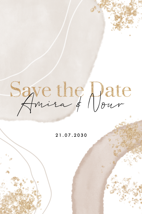 Abstrakte Save the date-Karte