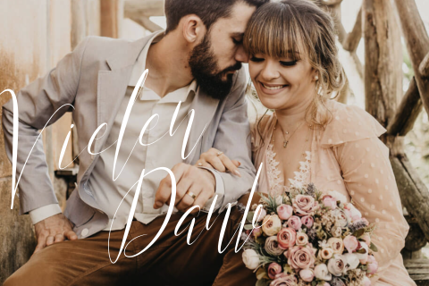 Magnetische Danksagungen Hochzeit mit großem Foto