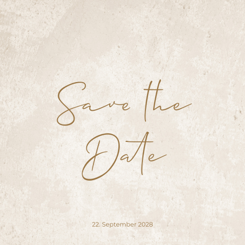 Save-the-Date Karte mit zart marmoriertem Hintergrund