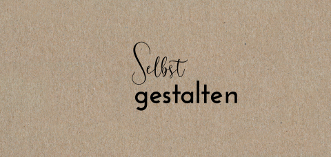 Doppelte Panorama-Weihnachtskarte Kraft-Look, selbst gestalten
