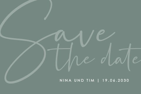 Save the Date Karte mit ausgefallener Schrift