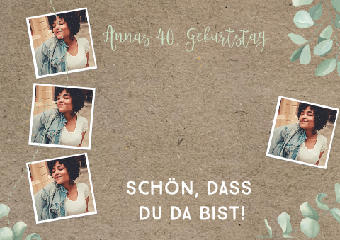 Tischset Geburtstag mit Fotos