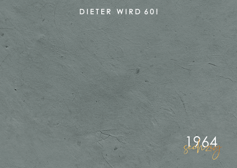 Tischset zum 60. Geburtstag mit dekorativem grauem Hintergrund