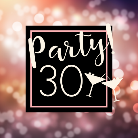 Trendige Einladung zur Party zum 30. Geburtstag