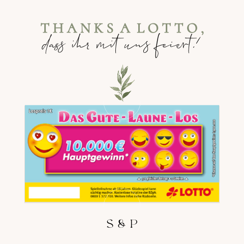 Lotterieticket mit Aquarell Zweig