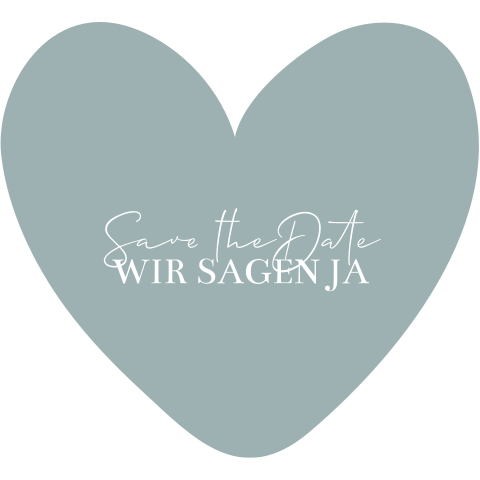 Tolle Save the date-Karte in Herzform