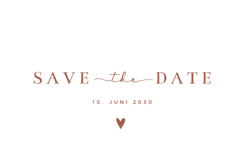 Rostbraune Save the Date Karte