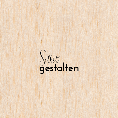 Echtes Holz Geburtskarte quadratisch einseitig