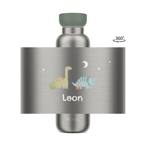 Mepal Thermosflasche mit Name und Dinosauriern