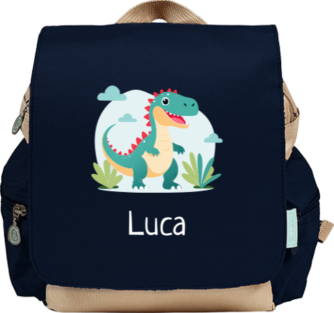Rucksack Adventure mit Name und Dino