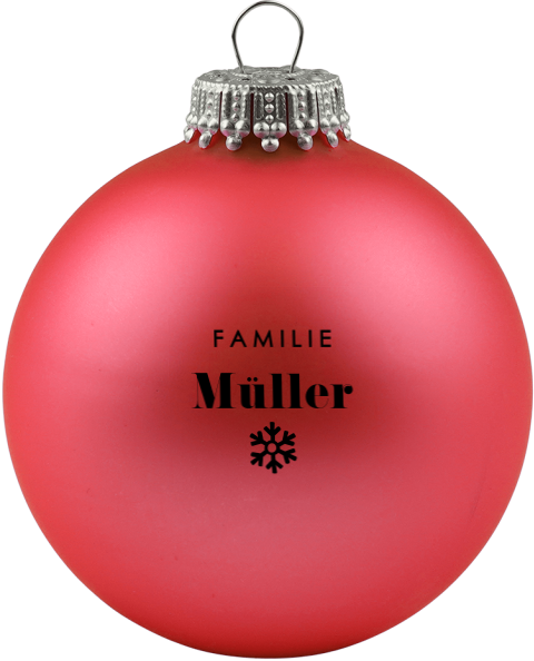 Weihnachtskugel Personalisiert mit Wintermotiv und Familiennamen 