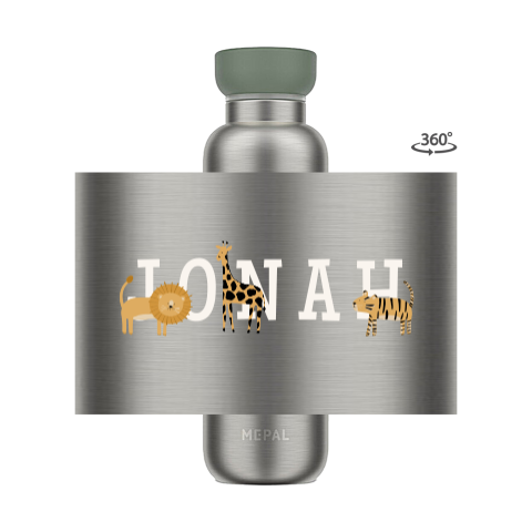 Mepal Thermosflasche mit Namen und Dschungeltieren