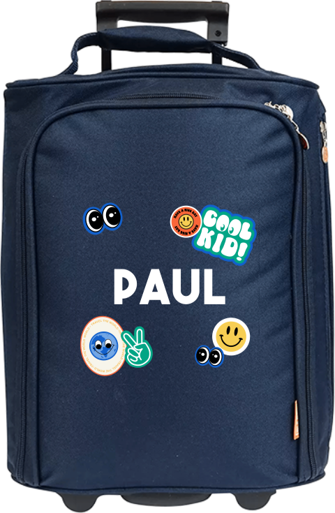 Kindertrolley mit Namen und Aufklebern