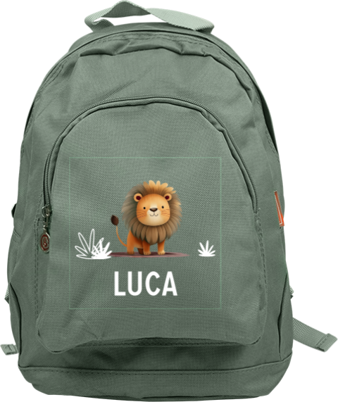 Rucksack Junior mit niedlichem Löwen und Namen 
