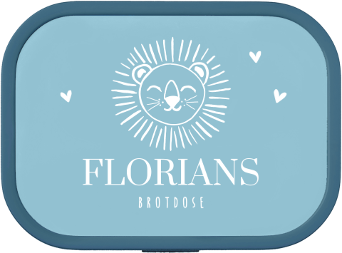 Mepal Brotdose personalisiert mit gezeichnetem Löwenkopf und Namen