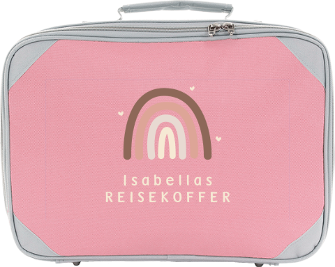 Personalisierter Kinderkoffer mit Namen und Regenbogen