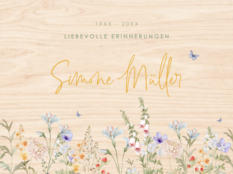 Erinnerungskiste mit Blumen – individuell gestaltet & zart