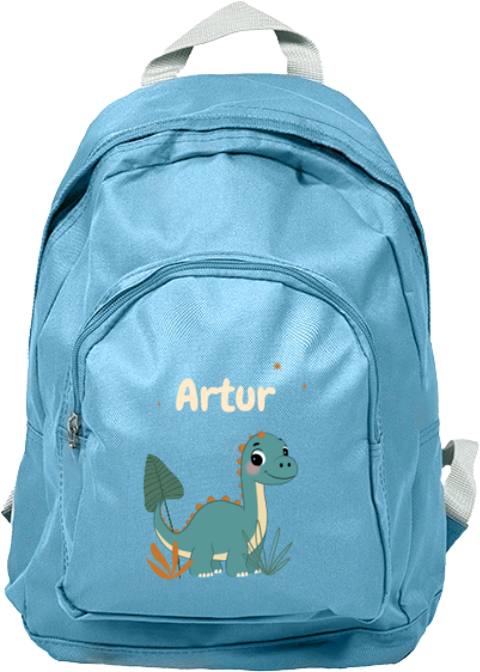 Rucksack Junior mit Namen und Dino