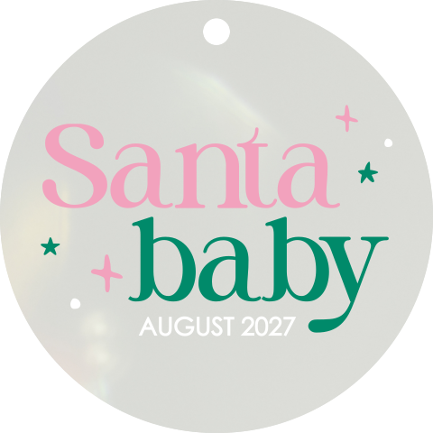Acryl Christbaumschmuck Schwangerschaftsankündigung Santa Baby
